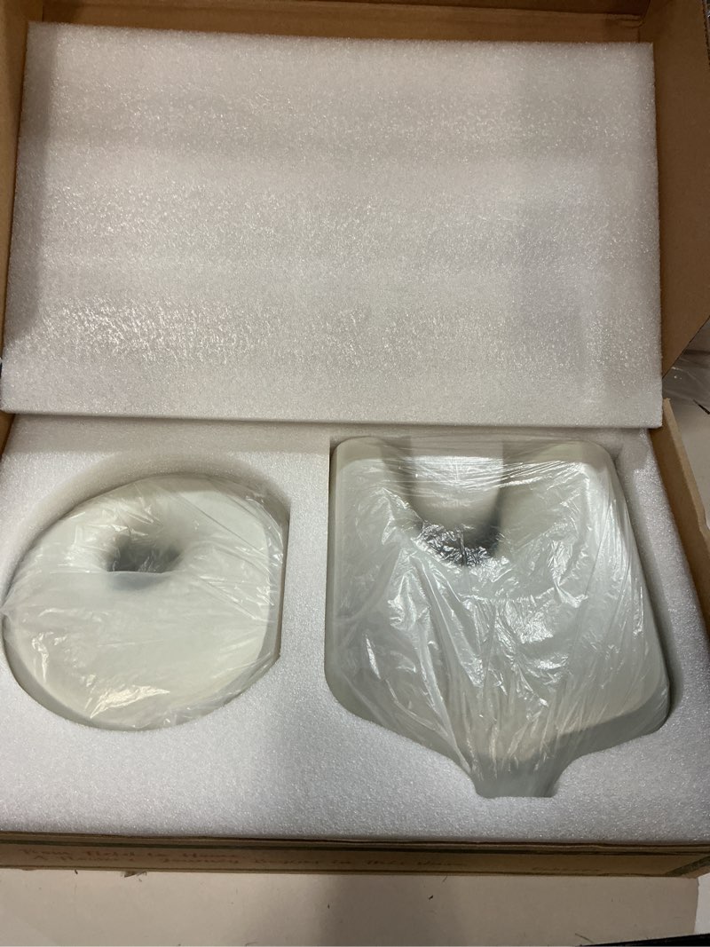 Condition photo showing New/Like New for Ceramic Vase Set of 2, Modern Donut Vases for Minimalist Nordic Home Decor, Waterproof Round Vase, Decorative Centerpiece Vases for Living Room, Entryway, Table Decor (02-Matte Cream)