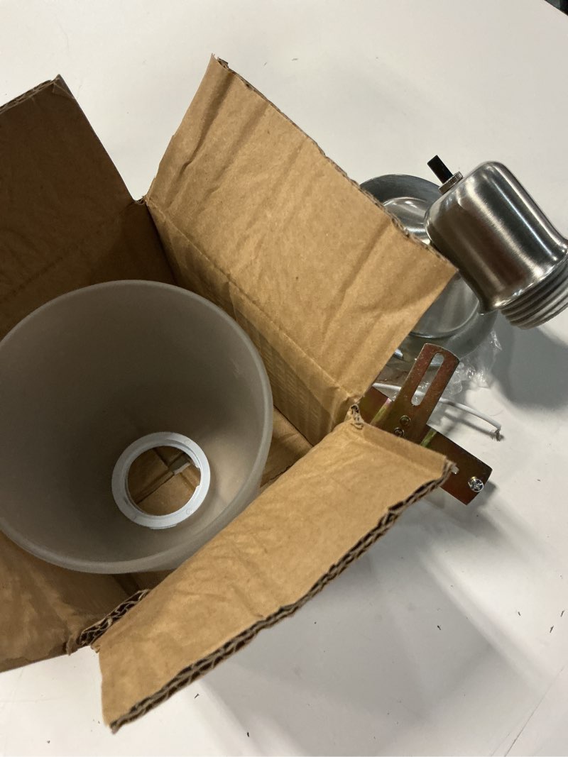 Condition photo showing Good Condition for portfolio 4.52-in w 1-light brushed nickel wall sconce