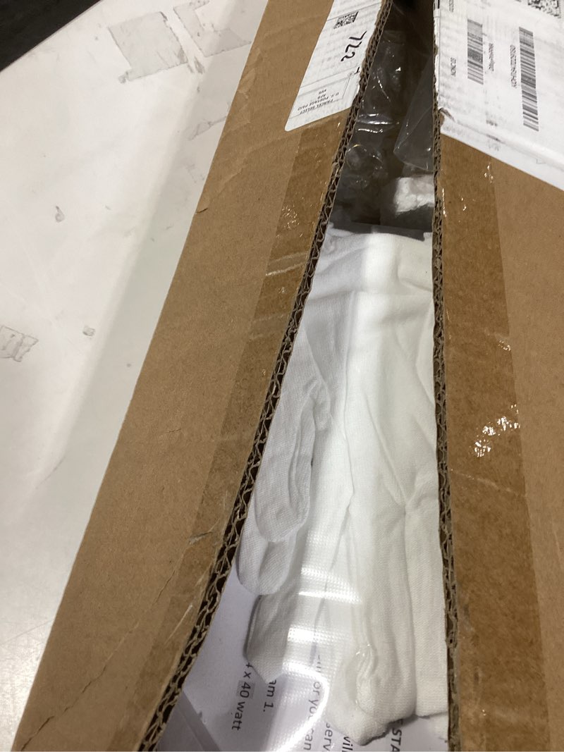 Condition photo showing New/Like New for wuzups crystal leaf chandelier 3-light vintage farmhouse industrial semi-flush mount ceiling light lighting fixture for foyer hallway storage room kitchen bathroom, h 8.5" w 12", antique white white, crystal leaf