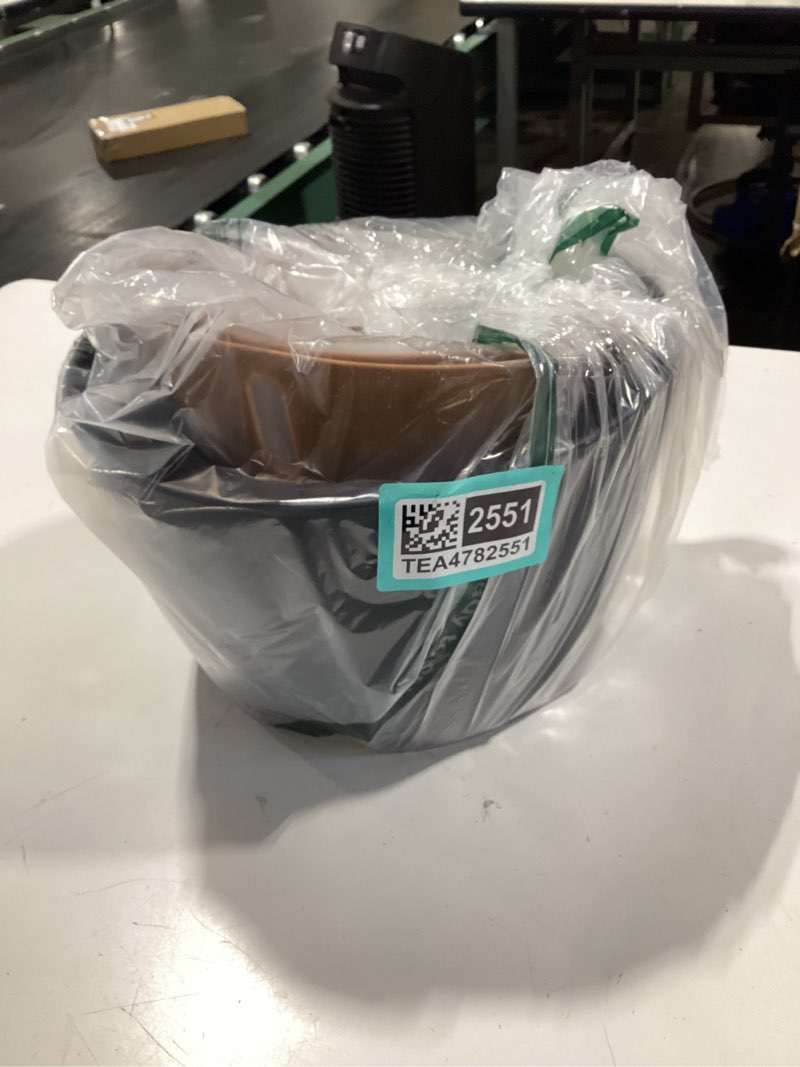 Condition photo showing New/Like New for plant pots, 4 pack 12/10/9/8 inch self watering pots with drainage holes, water level indicator deep reservoir, large planters for indoor outdoor plants - black brown black brown 12+10+9+8 inch set