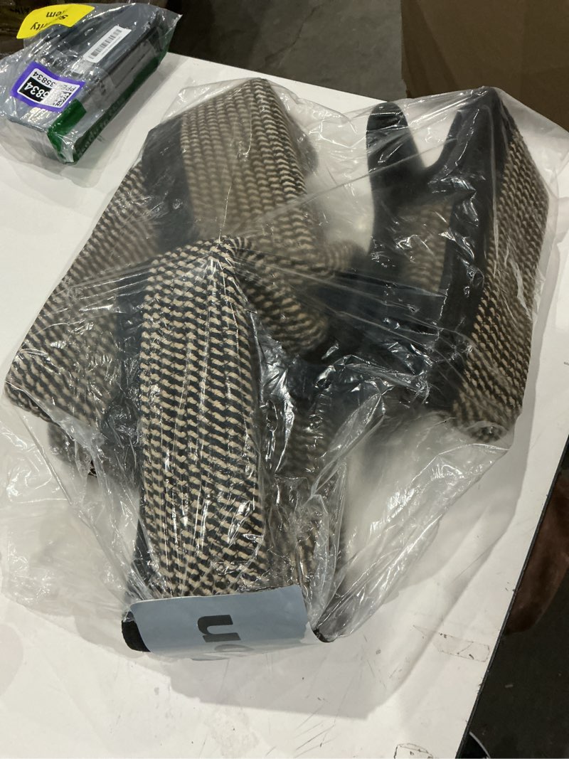 Condition photo showing Good Condition for Small Storage Baskets for Organizing | Closet Organizer Bins | Shelf Toy Basket | Woven Rope Baskets | Cube Decorative Box | Shallow Basket | 11.5x7.5x4.7” | 4 Packs Black Brown 4pcs-L11.5xW7.5xH4.7" Black/Brown