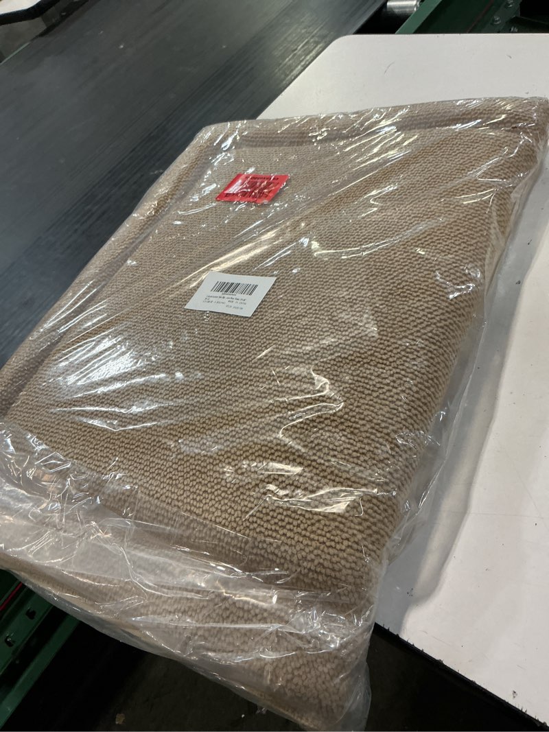 Condition photo showing New/Like New for color&geometry 36x24 memory foam bath mat, taupe bathroom rugs soft absorbent chenille bath rug, non slip bath mats for bathroom, thick shower mats, taupe 7-taupe 2' x 3' (rectangular)