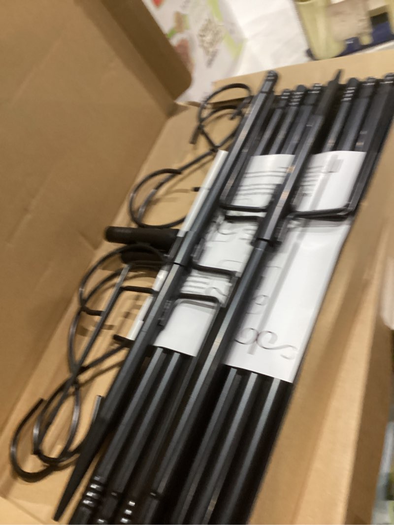 Condition photo showing New/Like New for Adjustable Shepherd Hooks for Outdoor, 2 Pack 80 Inch 5 Prong Base Bird Two Sided Feeder Poles, Heavy Duty Shepherds Hook, Suitable for Garden in Hanging Flower Basket, Lantern, Bird Nests 2 Pack 90 inch