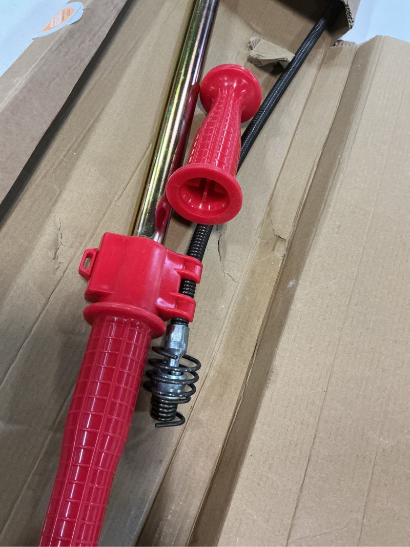 Condition photo showing Good Condition for 6 Ft Toilet Auger Snake Model K-6P 56658 Toilet Snake for Unclogging with 6-Foot Snake and Bulb Head, Heavy Duty Auger Snake for Unclogging Toilets for Home, Office, School, More Dark Red