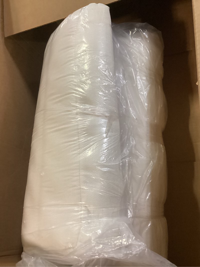Condition photo showing Good Condition for hearth & harbor upholstered twin headboard - easy assemble channel stitched headboard twin size - wall mounted headboards with 3d soundproof wall panels peel & stick floating headboards, off white twin 01-off white
