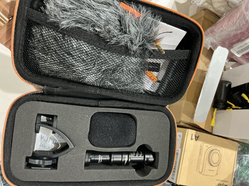 Condition photo showing Good Condition for camera microphone,comica cvm-vm10ii professional video microphone with shock mount, deadcat,compact shotgun mic compatible with iphone,dslr camera,android smartphones- perfect for tiktok youtube vlog black