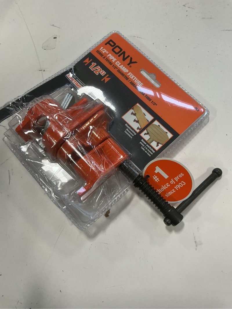 Condition photo showing As Is for Pony Jorgensen 52 Pipe Clamp, Fixture for 1/2-Inch Black Pipe, Pack 1