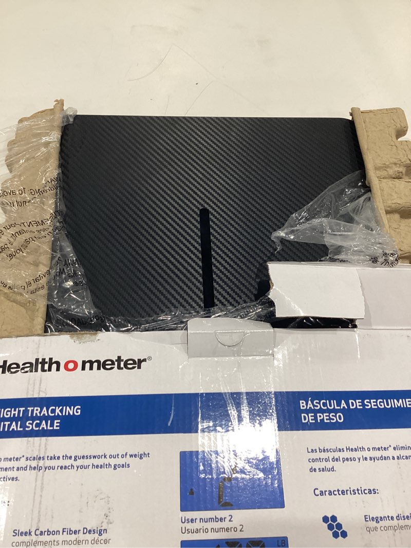 Condition photo showing Good Condition for health o meter lcd carbon fiber digital body weight scale, 400lb capacity