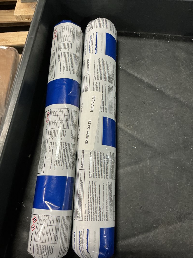 Condition photo showing Good Condition for (expiry date nov 2026)carlisle coatings & waterproofing barribond™ hp liquid flashing & sealant – 20 oz sausage