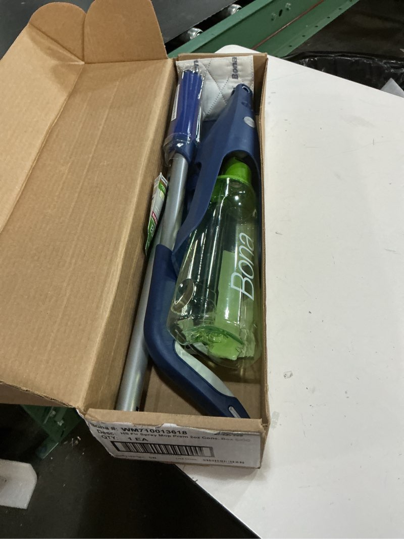 Condition photo showing Good Condition for bona multi-surface floor premium spray mop - includes multi-surface floor cleaner concentrate and machine washable microfiber cleaning pad - for stone, tile, laminate and vinyl lvt/lvp floors multi-surface - concentrate