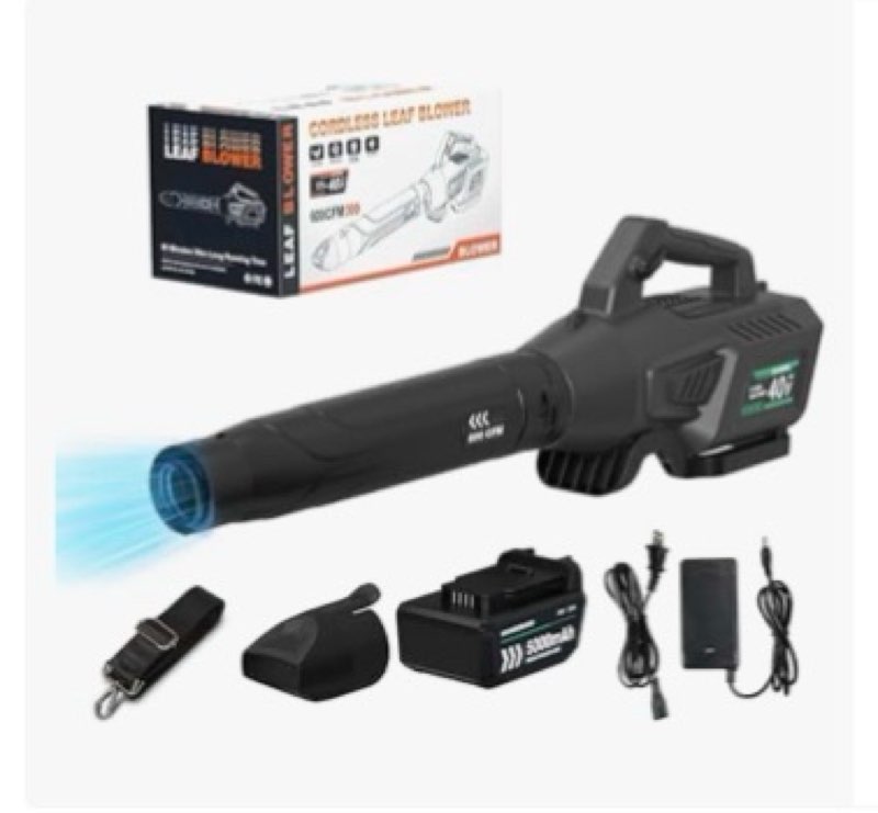 Aoypalp Leaf Blower Cordless with Battery - 40V Powerful Electric Leaf Blower, 600CFM &180MPH and Va