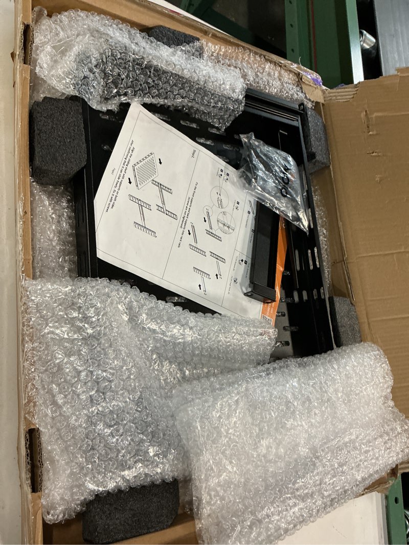 Condition photo showing Good Condition for tecmojo 1u sliding rack shelf,4-post vented rack mount shelf,13.8in deep with adjustable mounting depth 13.8-19.7in,supports to 110lbs,for 19 inch av/network equipment rack,unassembled,black 13.8-19.7" depth