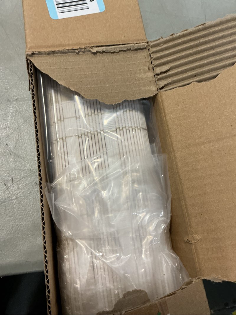 Condition photo showing As Is for LazBlinds Cordless Bamboo Blinds, Roll Up Shades for Windows, Light Filtering Hanging Window Blinds, Bamboo Shades for Patio Indoor/Outdoor Porch, 32'' W x 48'' H, Whitewash B Whitewash B 32'' W x 48'' H