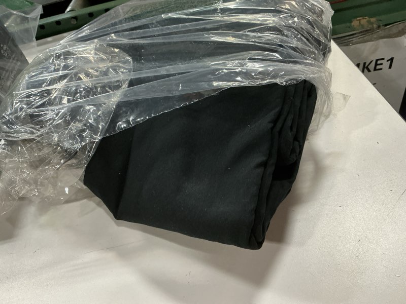 Condition photo showing Good Condition for beiyang black 10 x 20 ft large photography backdrop screen, black non-reflective fabric wrinkle resistance photo background for photoshoot, zoom meeting, game live steaming black 10x20ft