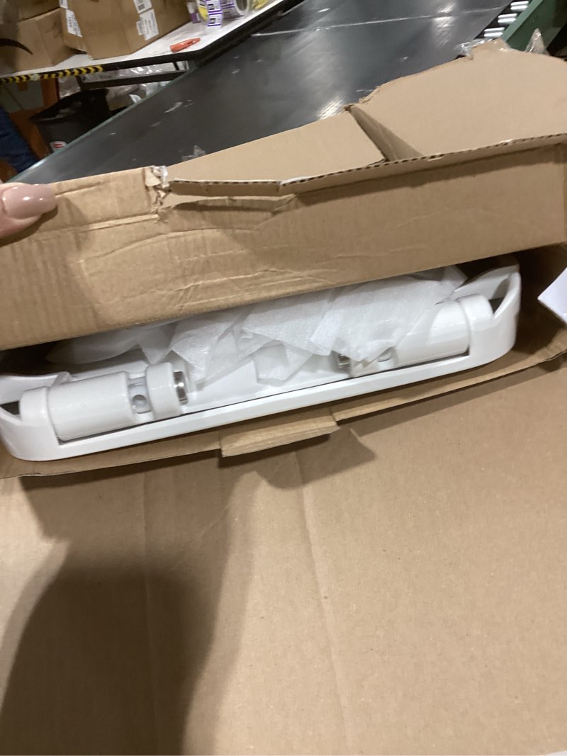 Condition photo showing As Is for ynr toilet seat with slow close hinges, standard elongated toilet seat with non-slip seat bumpers, easy to install & clean, heavy duty pp material, fits all toilet brands (y6)
