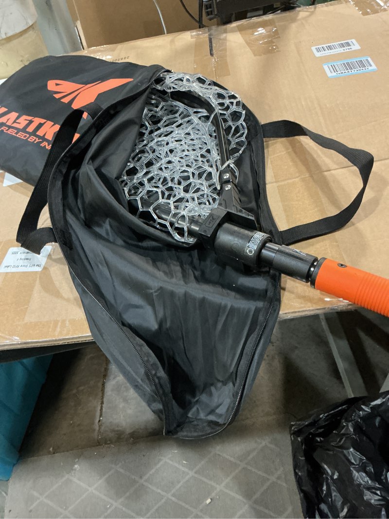 Condition photo showing Good Condition for kastking brutus folding landing net with boat hook, foldable, extendable, lightweight & strong, multi-functional built-in boat hook, non-slip & bright orange tpr handle, two nets options silicone net - 75" full