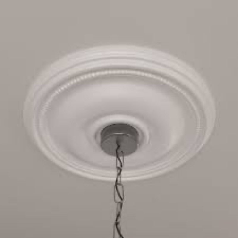 18 1/8"OD x 3 3/4"ID x 1 1/8"P Bradford Ceiling Medallion (Fits Canopies up to 4 3/8") Primed