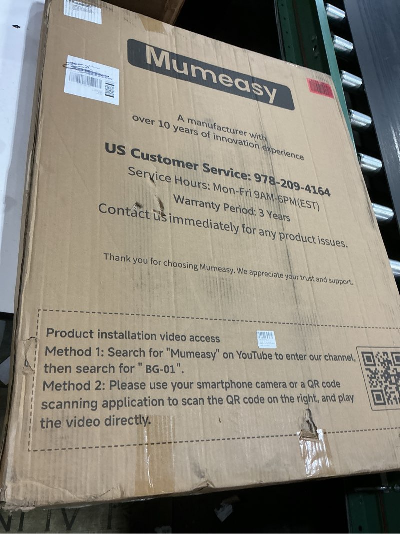 Condition photo showing New/Like New for mumeasy 36" high extra tall dog gate, 29.6"-40.5" wide pressure mounted tall baby gate for dog, auto close pet gate with door for stairs,doorways,house,white white 29.7-40"w x 36"h