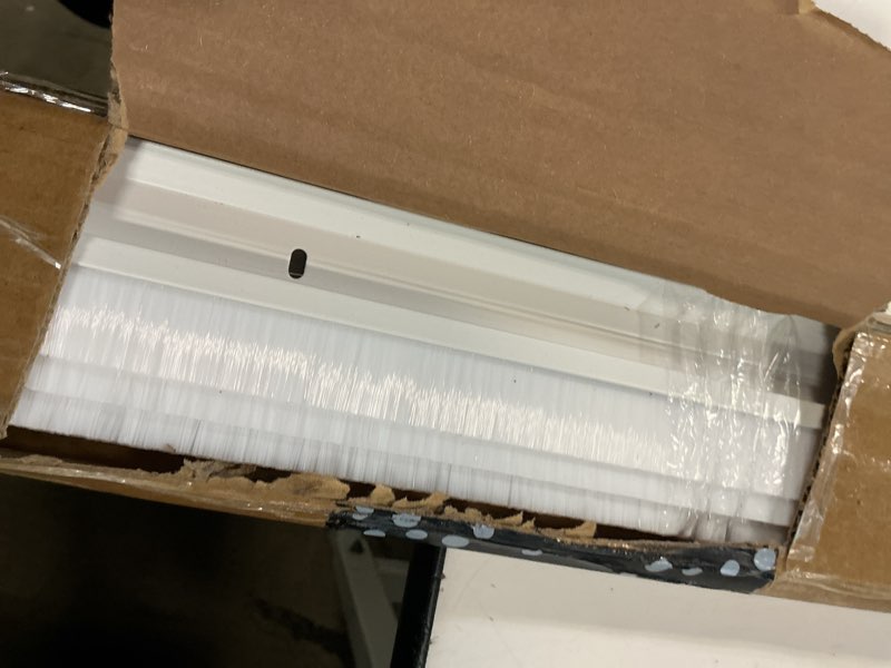 Condition photo showing Good Condition for hushee 4 pcs 2x36 inches brush door sweep for exterior, aluminum commercial door sweep bottom all-season alloy brush for exterior and interior sealing gaps keeps out cold air, dust (white) 36 inches white 4