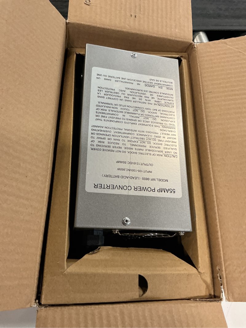 Condition photo showing Good Condition for wfco arterra wf-9865-ad-cb converter/charger - deckmount - 65 amp dc output (20 amp ac power cord) , gray updated