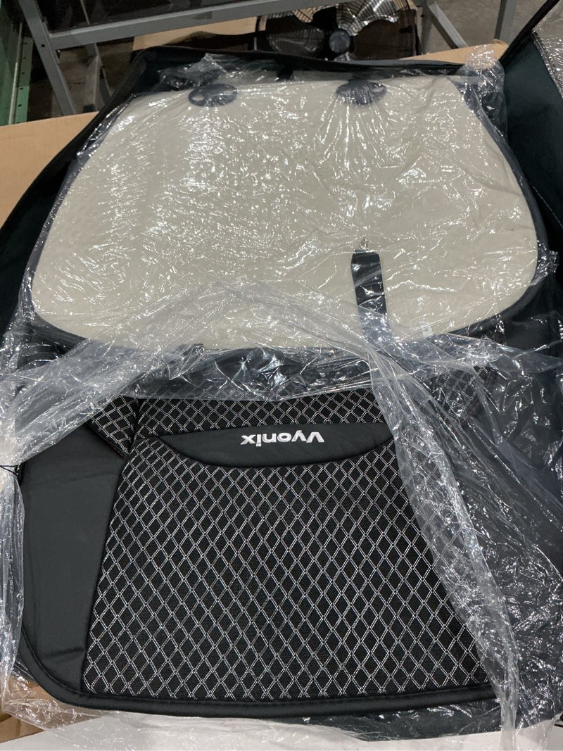 Condition photo showing Good Condition for beaded car seat covers, breathable with massage, anti-sweat, and back support features - beaded wooden and mesh car seat covers - universal fit (black (2 pack)
