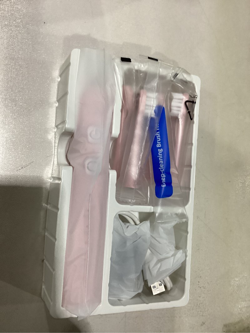 Condition photo showing As Is for 7MAGIC Sonic Electric Toothbrush for Adults and Kids - Up to 180 Days Runtime, 42000 VPM Powered Toothbrush, 5 Modes & 3 Intensities for Sensitive Teeth & Braces, Includes 8 Brush Heads, Pink