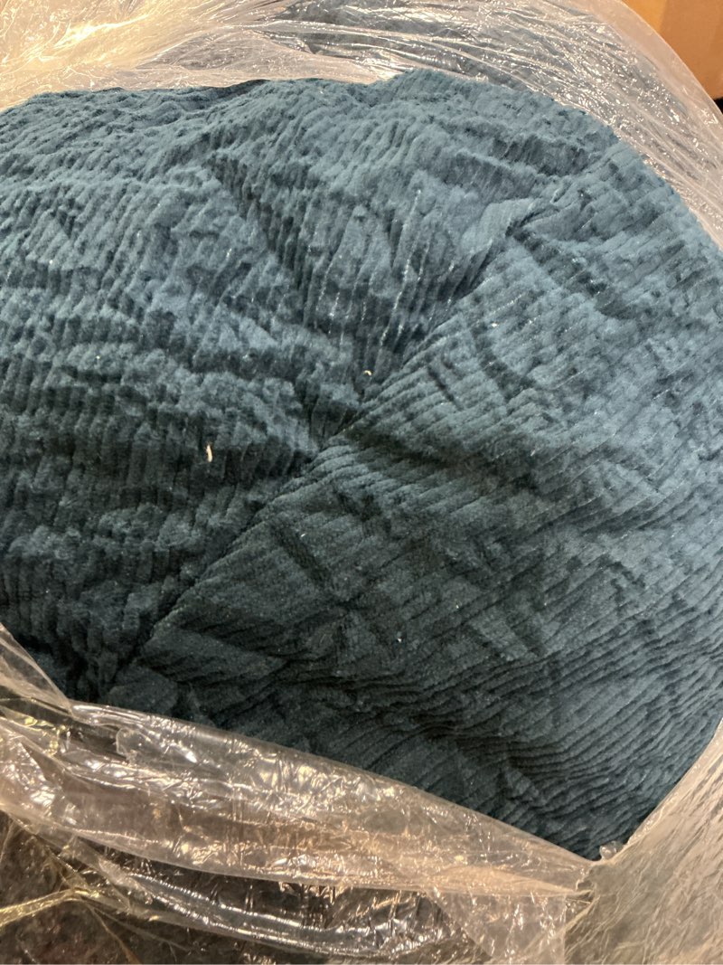 Condition photo showing Good Condition for Bean Bag Chairs for Kids Chair Round Sofa Memory Foam Filling Reading Gaming Sofa for Living Room Bedroom 3 FT Navy Blue