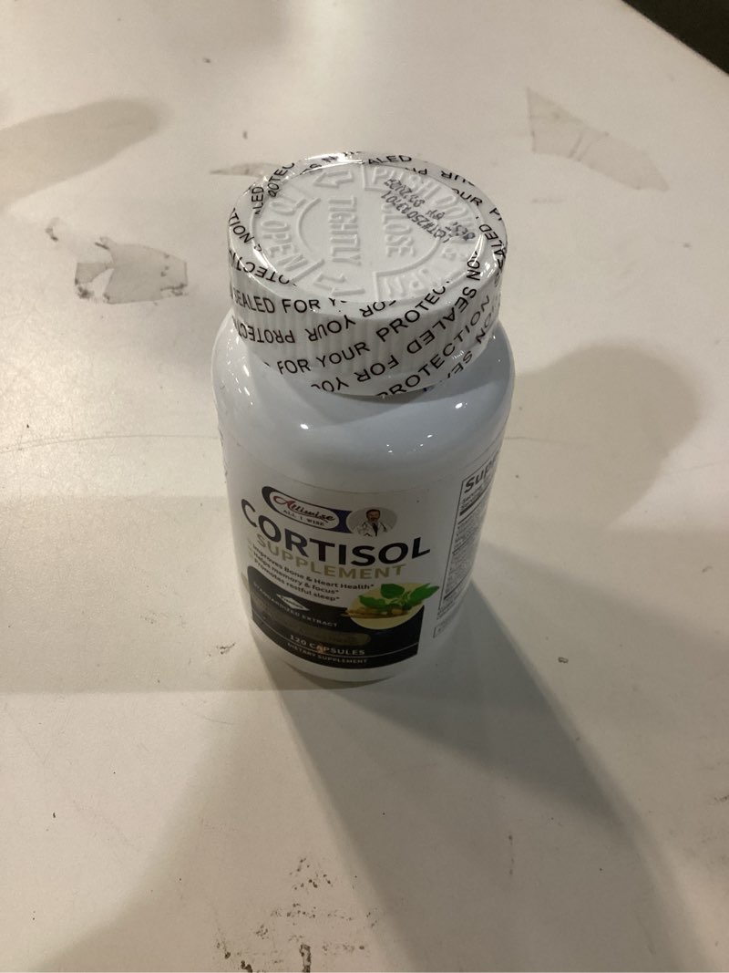 Condition photo showing New/Like New for ( best by 01/2027 ) Cortisol Supplements for Women and Men with Magnesium, Ashwagandha,L-Theanine,Chamomile & PS,High Cortisol Reducer, Manager, Detox, Lower for Mood,Focus,Sleep,Non-Drowsy,No Melatonin 120 Count (Pack of 1)
