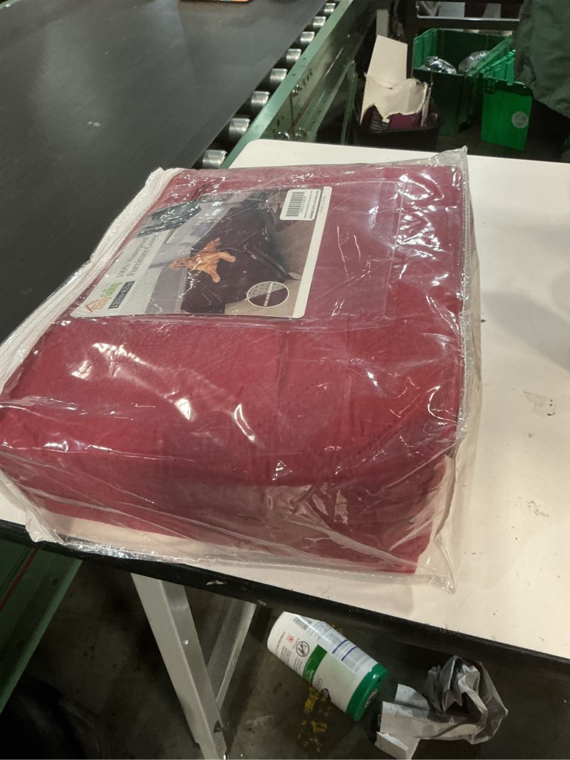 Condition photo showing New/Like New for Easy-Going 100% Waterproof Dog Bed Cover, Non-Slip Pet Blanket for Furniture, Washable Couch Cover, Repleasement Sofa Cover (120X82 in,Christmas Red) 120x82 in Christmas Red