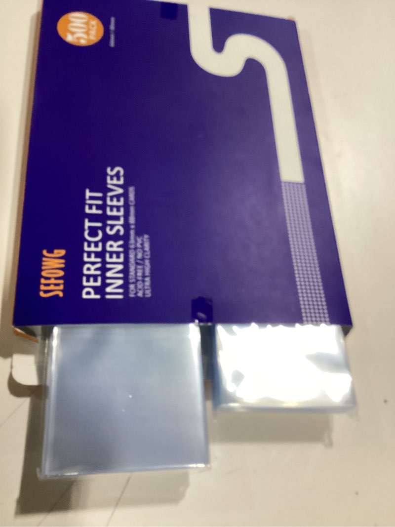 Condition photo showing As Is for 500 Pack Perfect Fit Card Sleeves, Inner Sleeves Ideal for Double-Sleeving Compatible with TCG, MTG, PKM, TCG, Trading, Gaming Cards