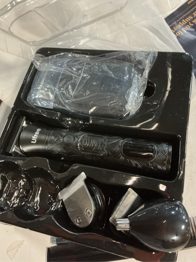 Condition photo showing Good Condition for ufree beard trimmer for men, foil shaver electric razor, shavers for body face nose ear, cordless hair trimmer, professional hair clippers, mustache grooming kit birthday gifts for men black