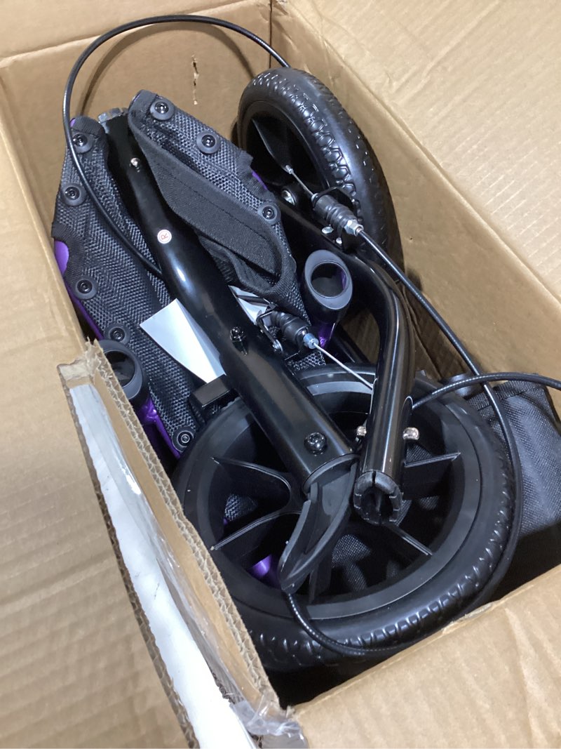 Condition photo showing Good Condition for WALK MATE 3 Wheel Rollator Walker with Seat for Slim Seniors, Padded Backrest Lightweight Foldable Walker Ideal for Elderly, 8 Inch Tri-Wheel Modern Mobility Walking Aid Aluminum, Purple