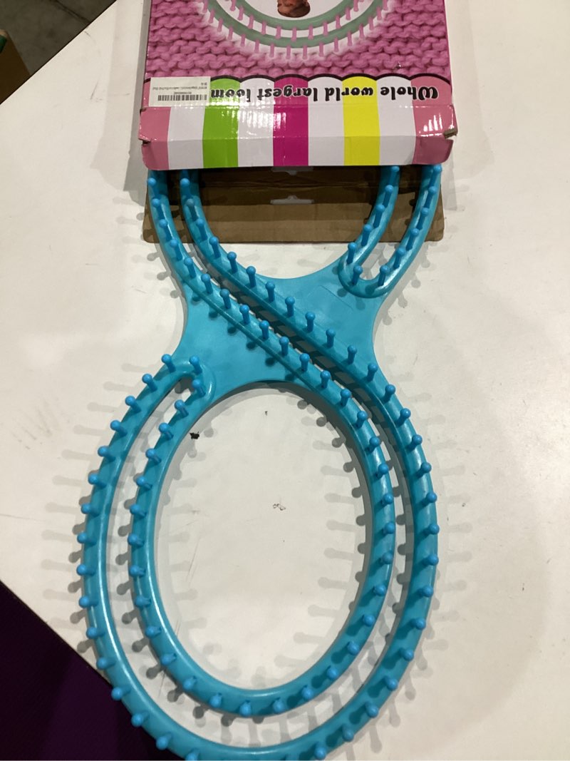 Condition photo showing Good Condition for wayion 55" afphgan serenity loom knitting board weave loom kit with step by step instructions great for the experienced loom knitter(blue/pink) (blue)