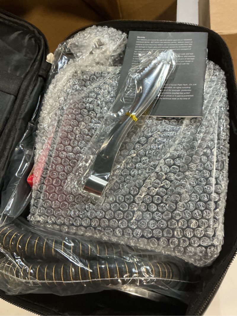 Condition photo showing New/Like New for 2 hose hookah set with travel case cleaning brush, asanma micro cube acrylic hookah with silicone bowl coal tongs magical remote led light for better shisha narguile smoking