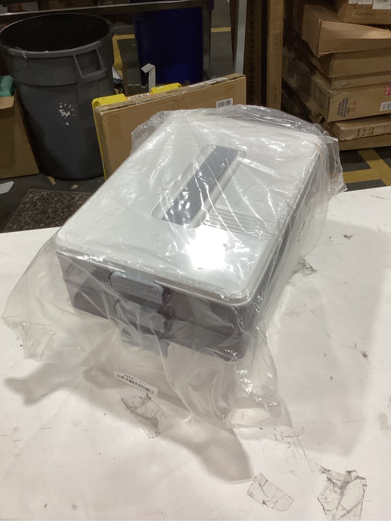 Condition photo showing New/Like New for Plastic Storage Bins with Lids Stackable organization and Storage Containers for Organizing Snacks, Crafts, Tools Clear Storage Box with Latching handle(Clear, 2PCS-4.5QT 2PCS-8.5QT) Clear 2PCS-4.5QT 2PCS-8.5QT