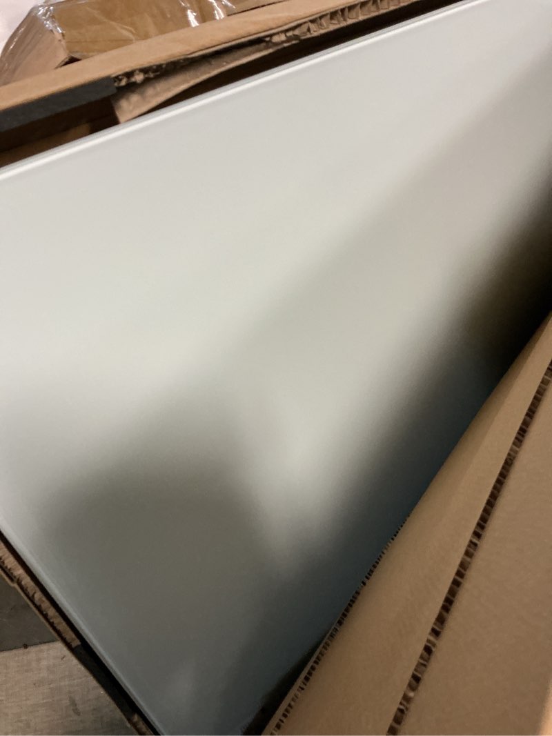 Condition photo showing Good Condition for magnetic dry erase board - frameless glass white board 48 x 36 inches, wall mounted for office, home & school white 48"w x 36"h