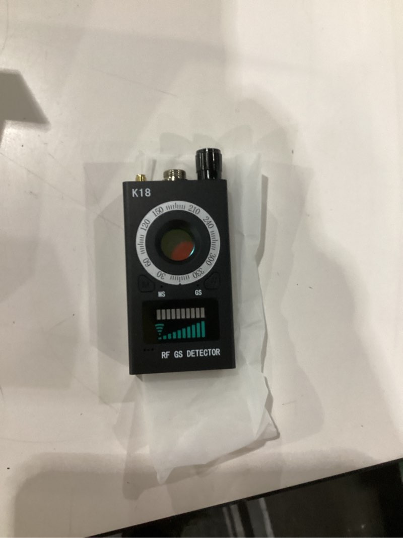 Condition photo showing Good Condition for hidden camera detectors, anti spy camera finder, gps tracker detector, hidden devices detector for airbnb, hotels, bathroom, home, office (black)
