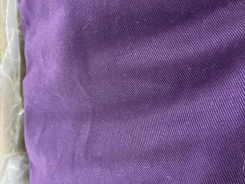 Condition photo showing New/Like New for Organic Buckwheat Bolster (24X10.5X5.5 in) Supportive Rectangular Meditation Pillow 100% Cotton Cover Yoga Pillow Purple