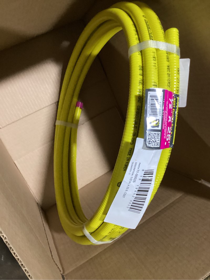 Condition photo showing New/Like New for home-flex 1/2 in. x 25 ft. l stainless steel csst gas tubing