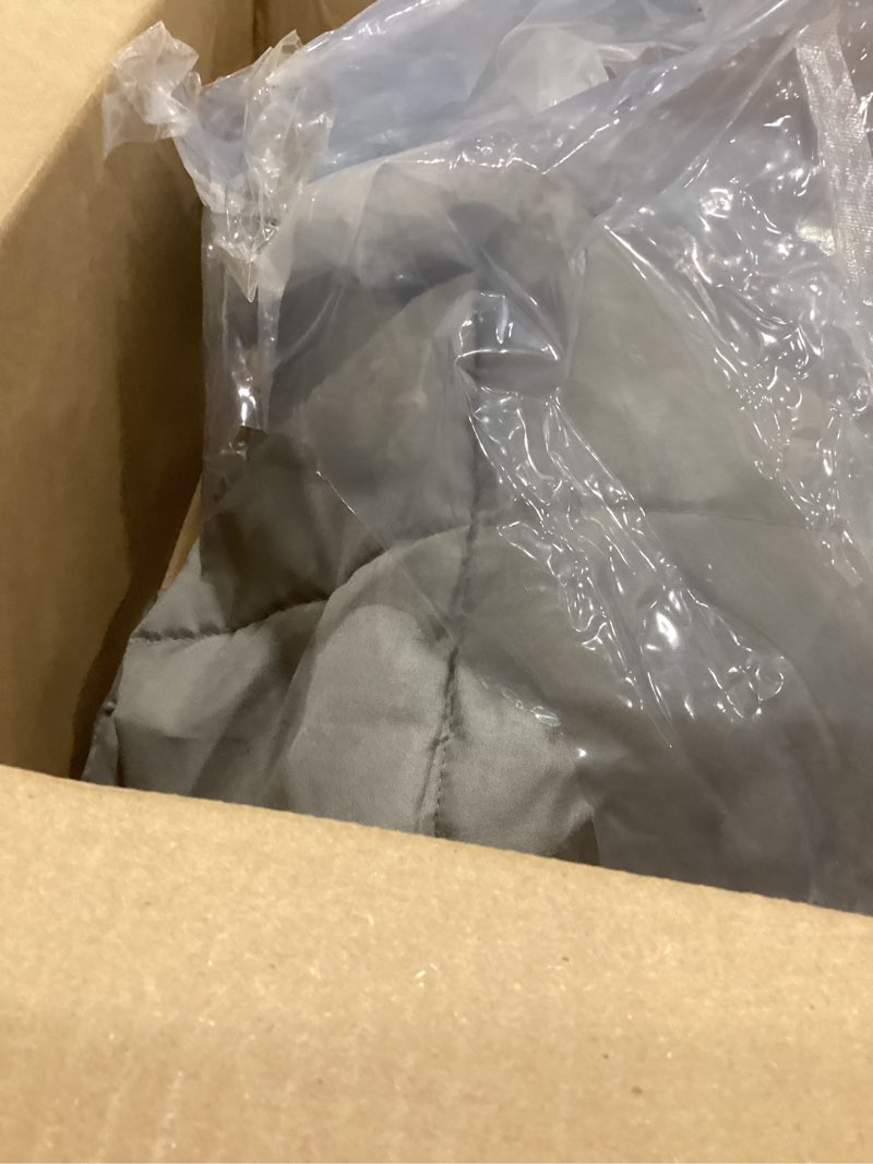 Condition photo showing As Is for Cottonblue Weighted Blanket 15lbs for Queen Bed - Ultra Soft, Cozy Comfort Sherpa Blanket for Relax and Sleep, Heavy Bed Blankets with Cemaric Beads, 60x80 Inches,Black Black 60 x 80 15 lb