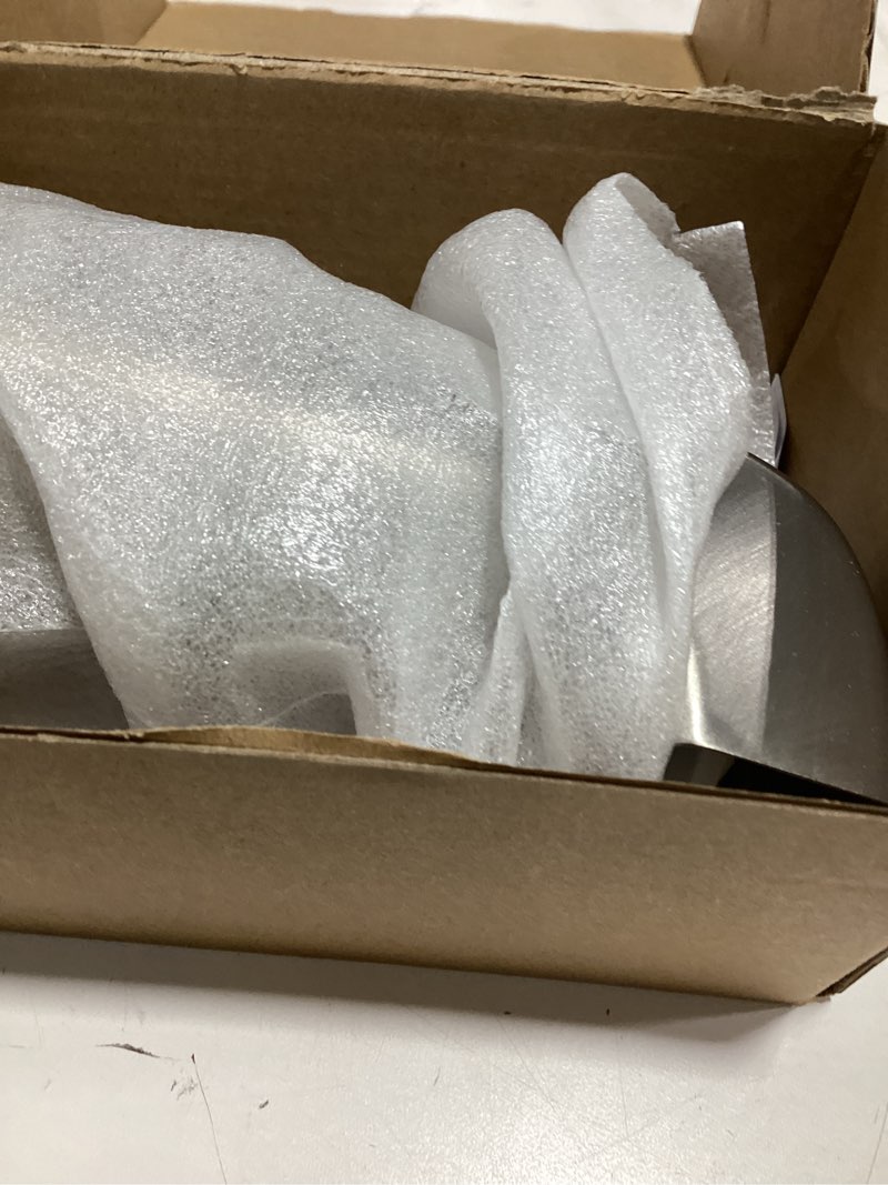 Condition photo showing Good Condition for tub spout with diverter, slip-fit bathtub faucet replacement for 1/2" copper pipe, includes metal cover ring (brushed nickel)