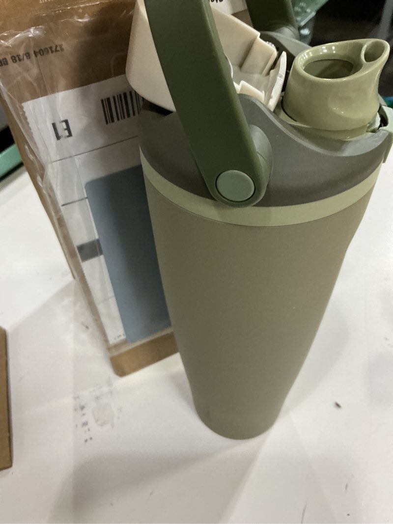 Condition photo showing Good Condition for Owala FreeSip Sway Insulated Stainless Steel Water Bottle with Two-Way Spout, Built-In Straw and Bucket Handle, Made for Travel, School, and Sports, 40oz, BPA Free, Leak Proof, Off Road Off Road 40 Ounces