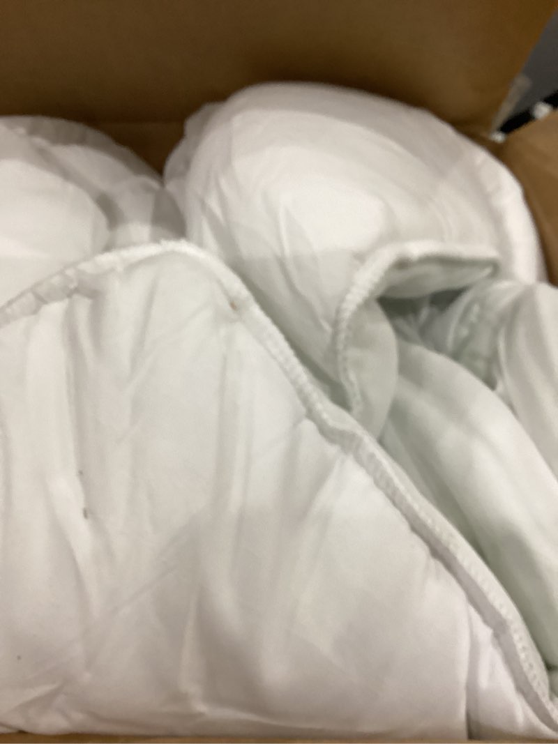 Condition photo showing As Is for ultra soft queen size mattress topper - viscose made from bamboo pillow top mattress pad for back pain relief - naturally cooling for hot sleepers, green green queen