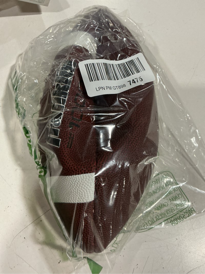 Condition photo showing Good Condition for franklin sports youth + adult footballs - extra grip 1000 official size, junior + pee wee kids - 1 + 12 packs brown/white junior size - 1 deflated football w/ pump