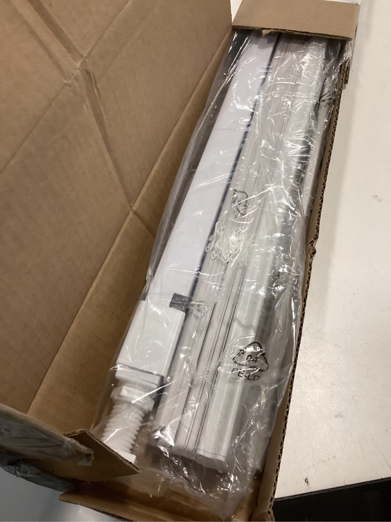 Condition photo showing As Is for LazBlinds No Tools No Drill 1" Vinyl Mini Blinds, Cordless Blinds for Windows, Light Filtering Horizontal Window Blinds & Shades, 32" W x 48" H, White Cordless-white 32" W x 48" H