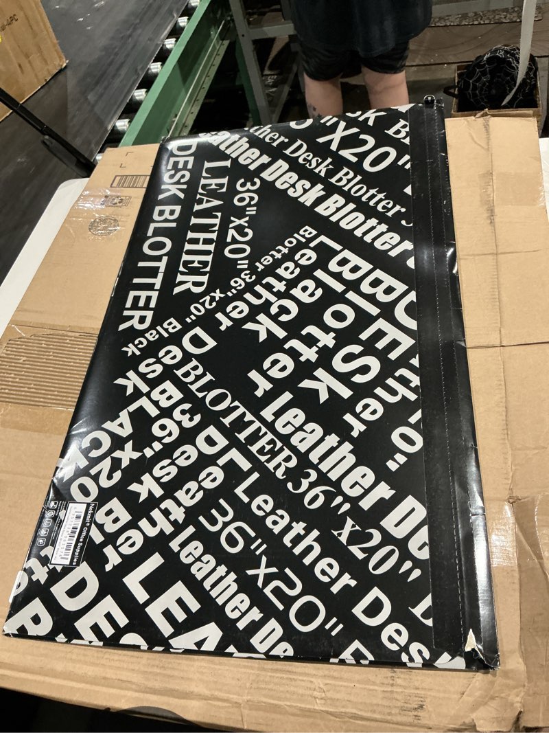 Condition photo showing Good Condition for nekmit leather desk blotter pad 36 x 20 inches, flat, non-slip, waterproof, black