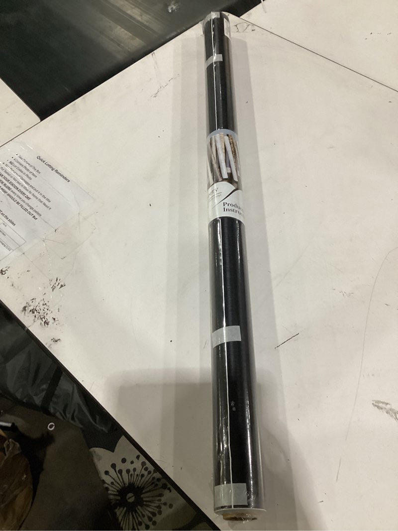Condition photo showing Good Condition for lacheery black brushed stainless steel contact paper 160 x 36 inch wide removable metallic wallpaper peel and stick metal contact paper for fridge kitchen appliances countertops heavy duty thick vinyl 36" x 160" 1.black