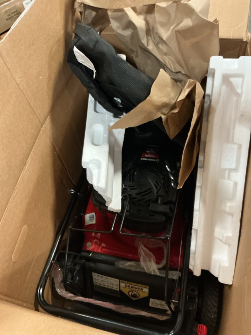 Condition photo showing As Is for troy-bilt 21" 140cc gas front-wheel drive walk-behind mower, tb200