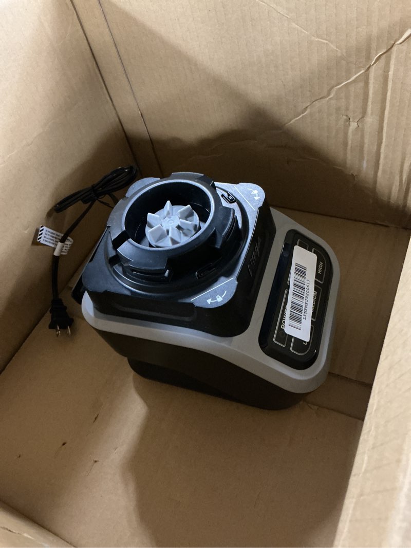 Condition photo showing As Is for Ninja BL610 Professional 72 Oz Countertop 1000-Watt Base and Total Crushing Technology for-Smoothies, Ice and Frozen Fruit, Black, Blender + Pitcher