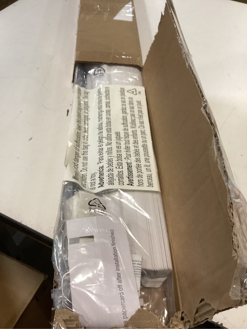 Condition photo showing Good Condition for No Drill Blinds for Windows 1" Vinyl L-Shaped Slats Cordless Mini Blinds for Home, for Window Size 30" W × 64" H White White 30" W × 64" H